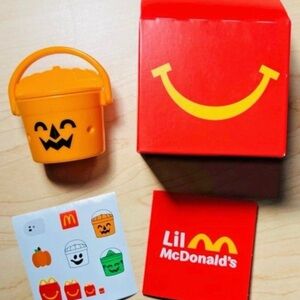 Lil’ McDonald's Orange Boo Bucket with Stickers